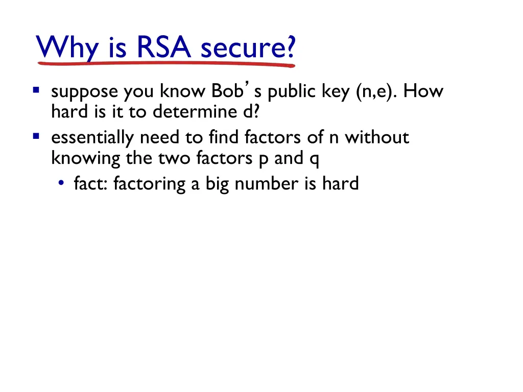 why is rsa secure