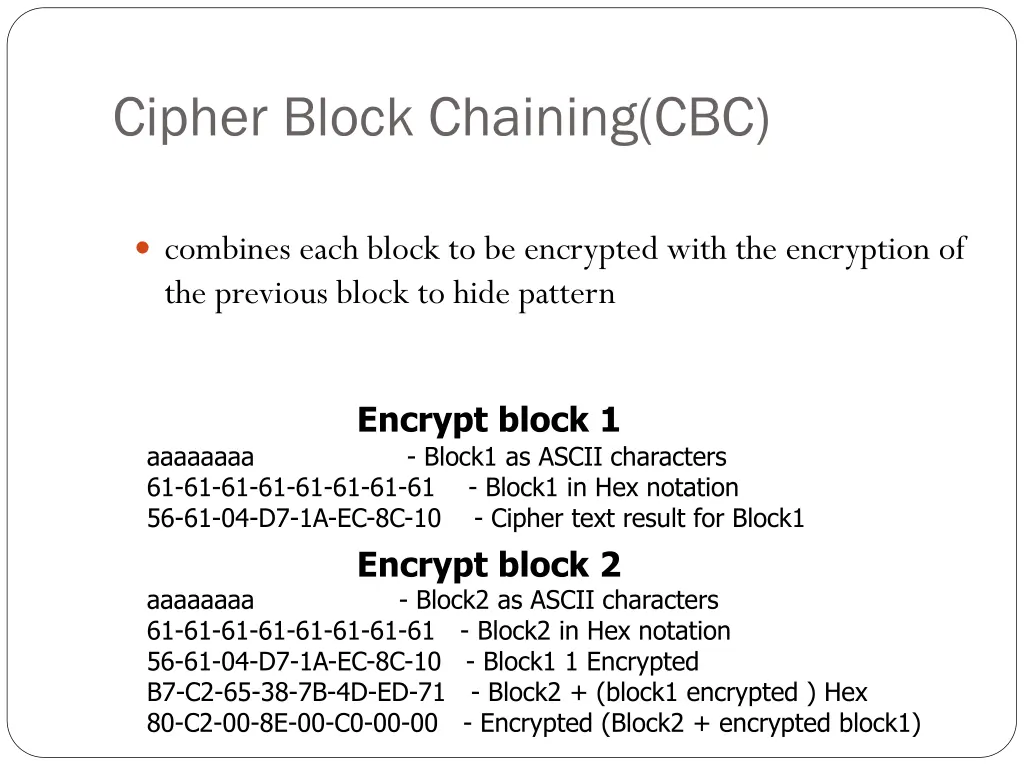 cipher block chaining cbc