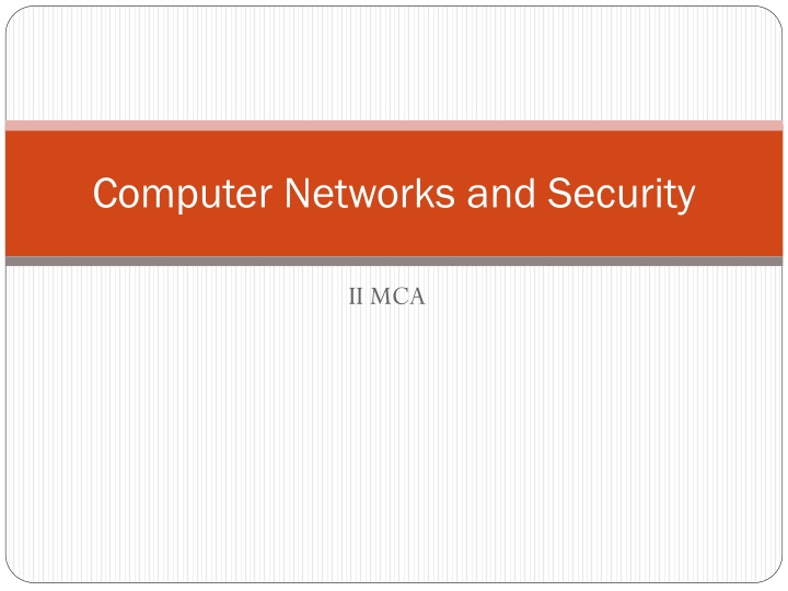 computer networks and security