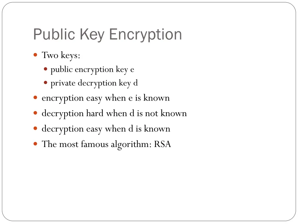 public key encryption