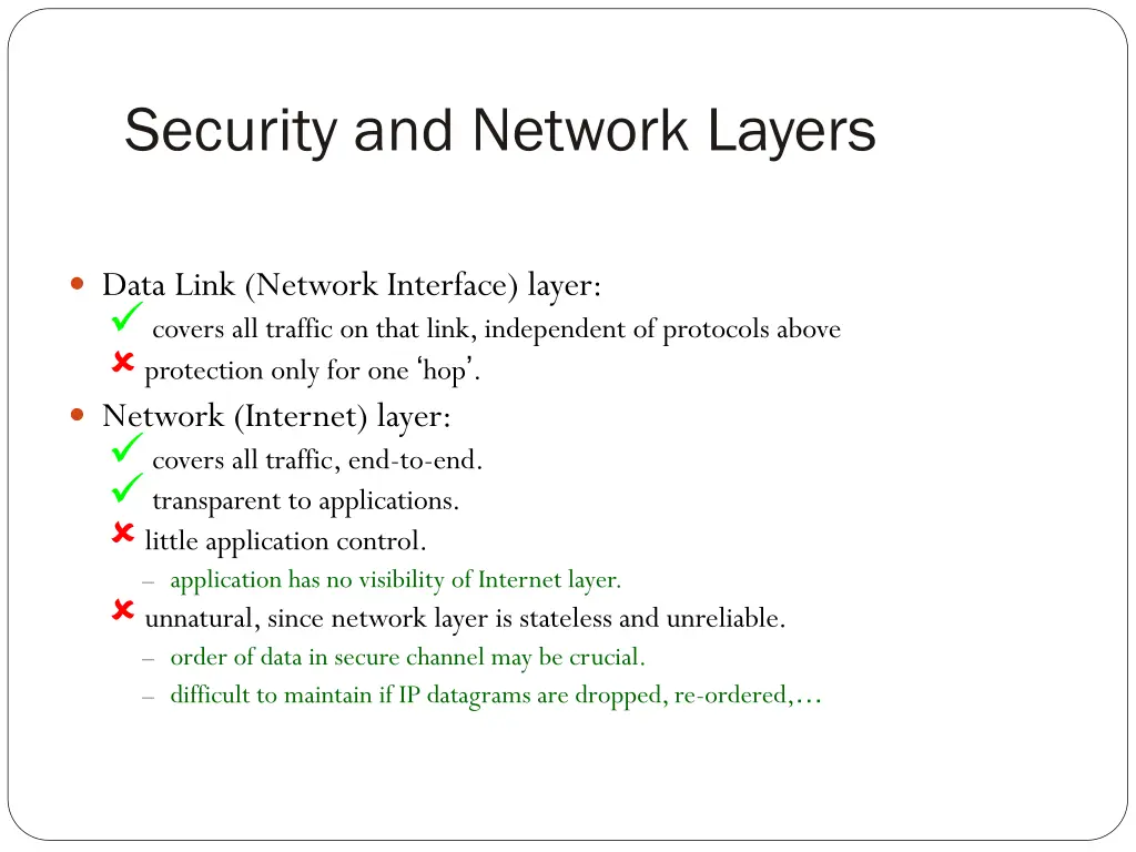 security and network layers 1