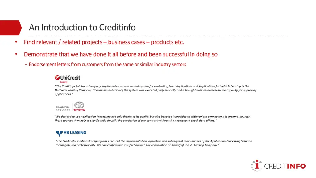 an introduction to creditinfo 2