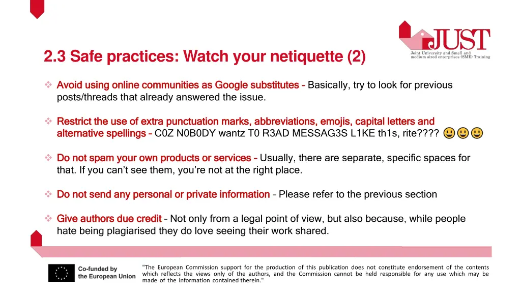 2 3 safe practices watch your netiquette 2