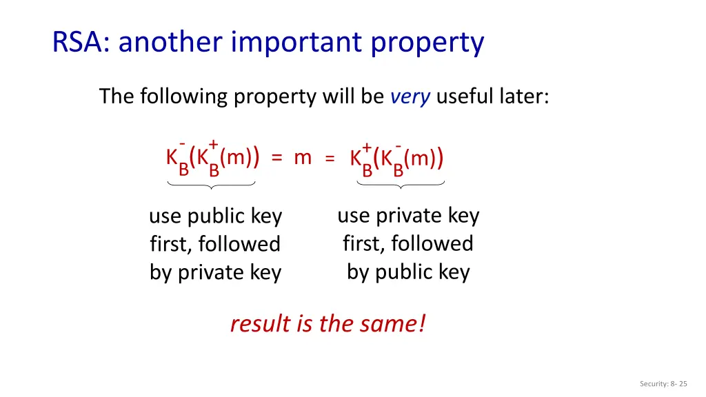 rsa another important property