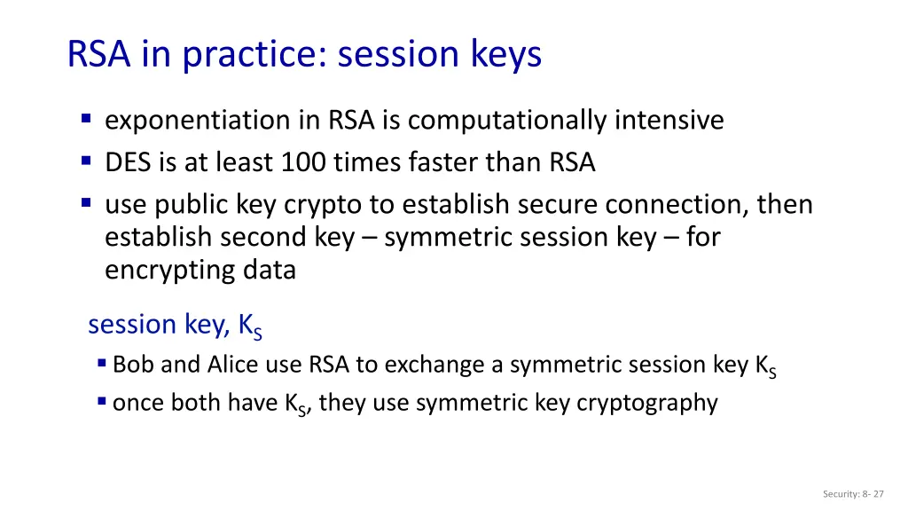 rsa in practice session keys