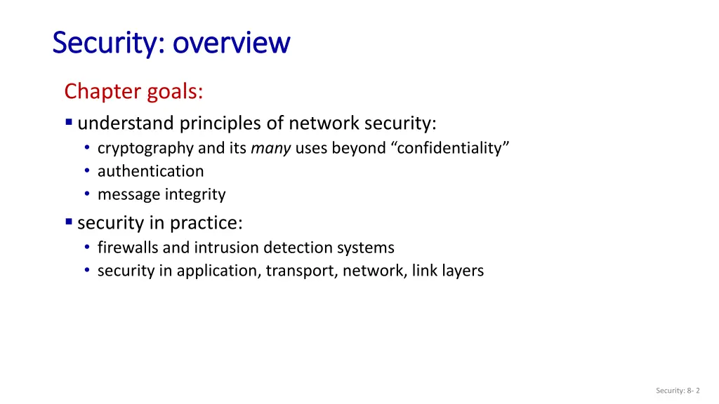 security overview security overview