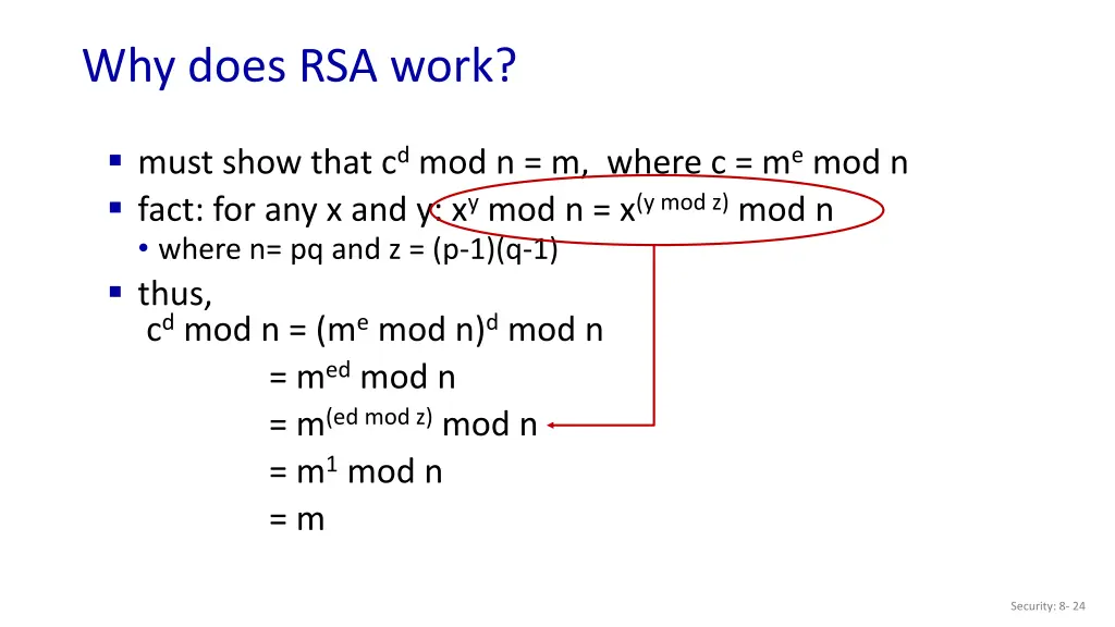 why does rsa work