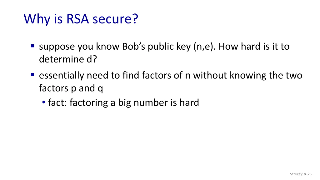 why is rsa secure