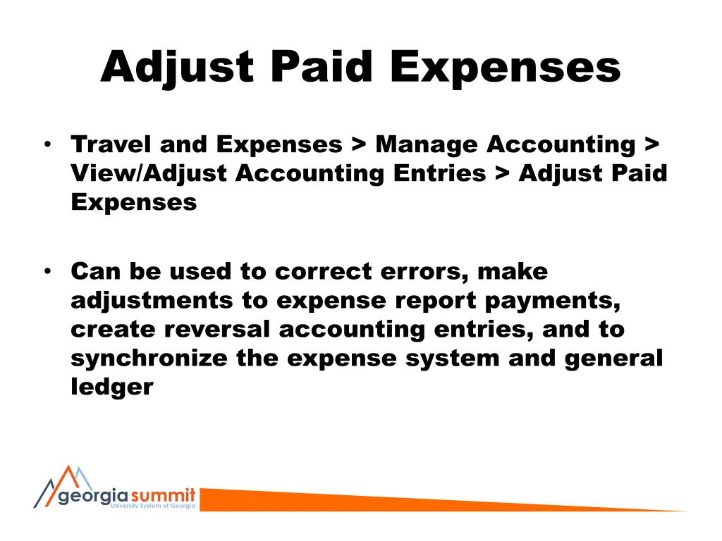 adjust paid expenses