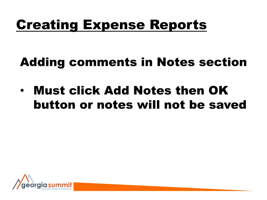 creating expense reports