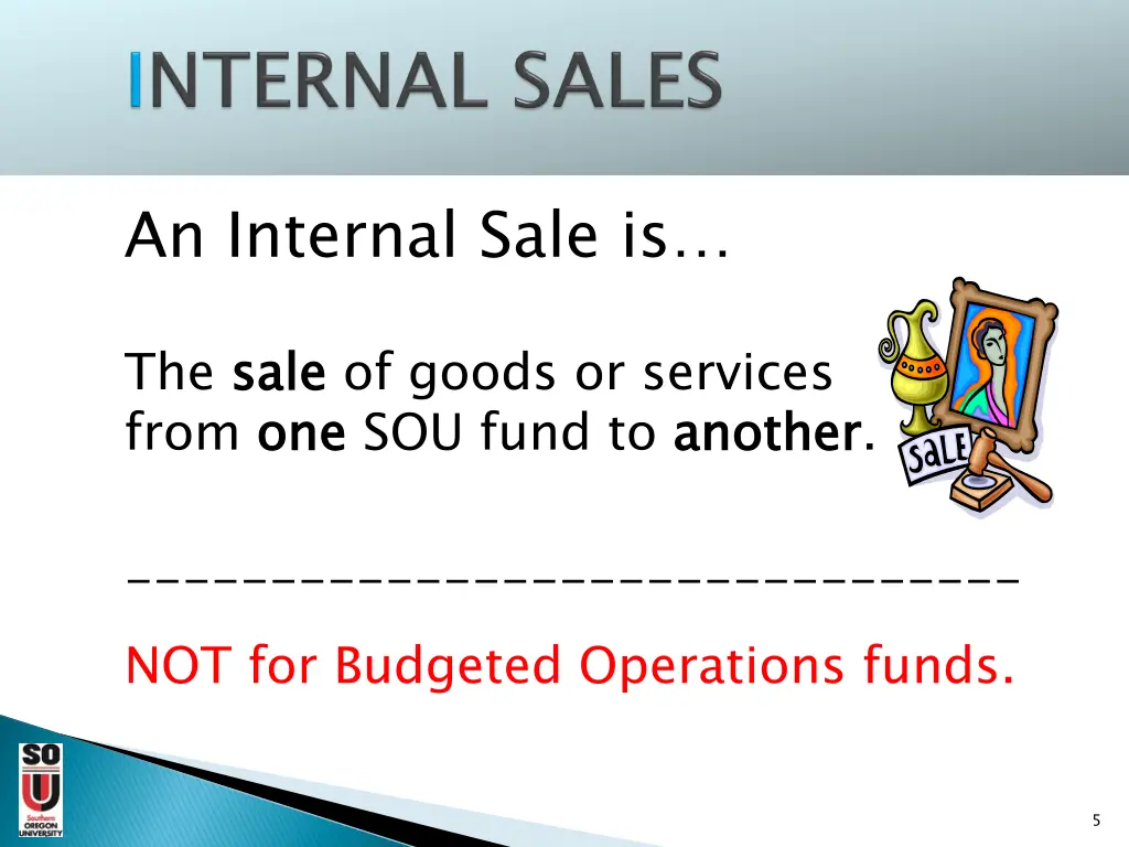 an internal sale is