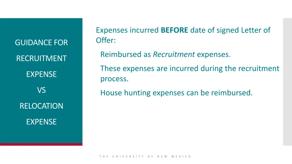 expenses incurred before date of signed letter