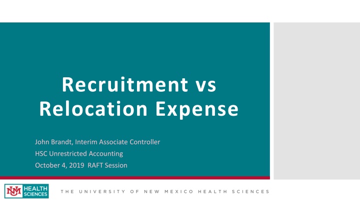 recruitment vs relocation expense