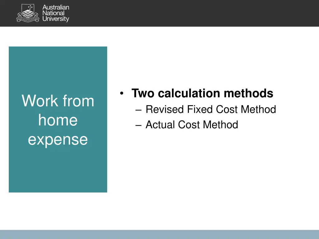 two calculation methods revised fixed cost method