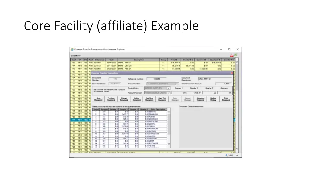 core facility affiliate example 1