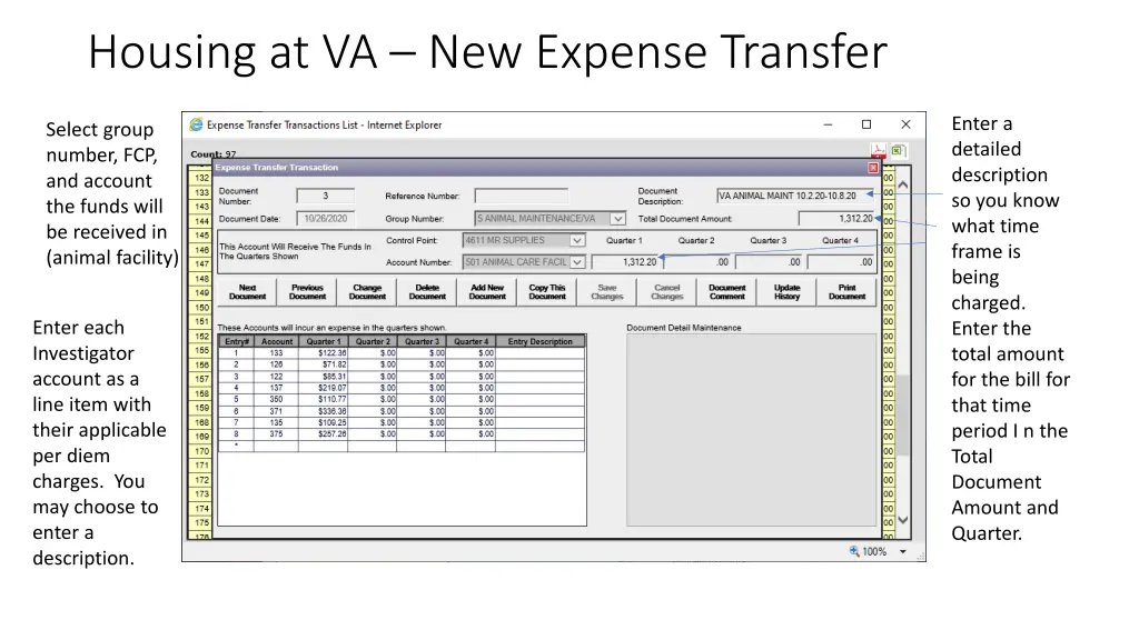 housing at va new expense transfer