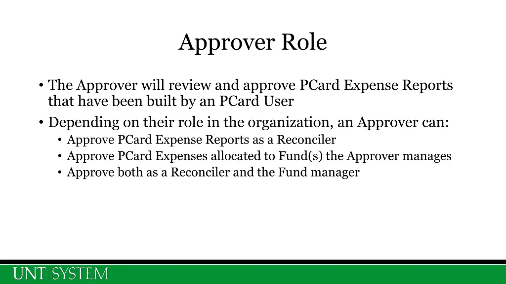 approver role