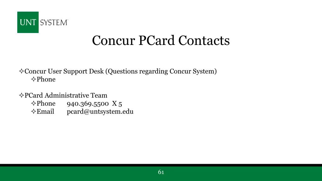 concur pcard contacts