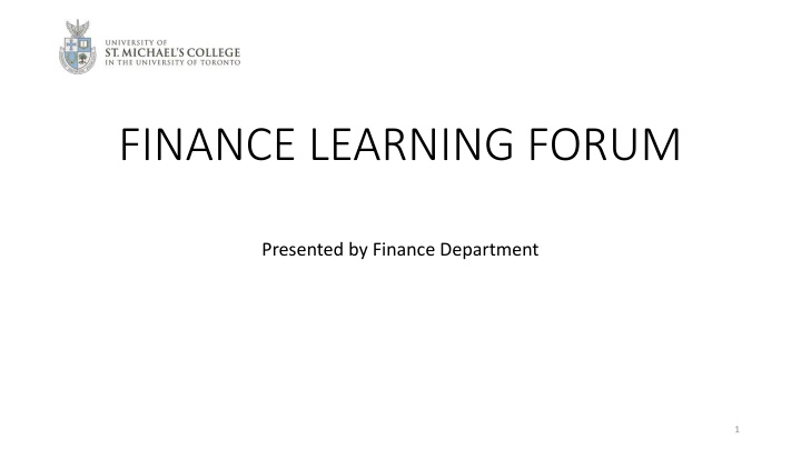 finance learning forum