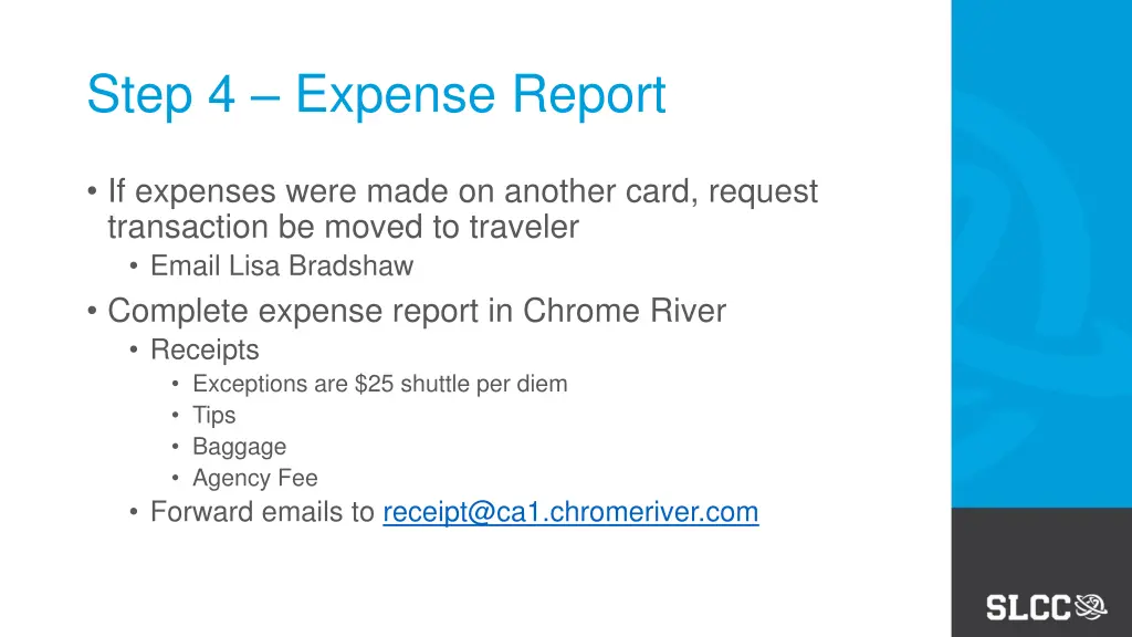 step 4 expense report