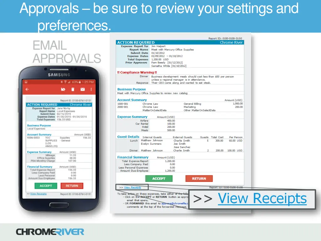 approvals be sure to review your settings