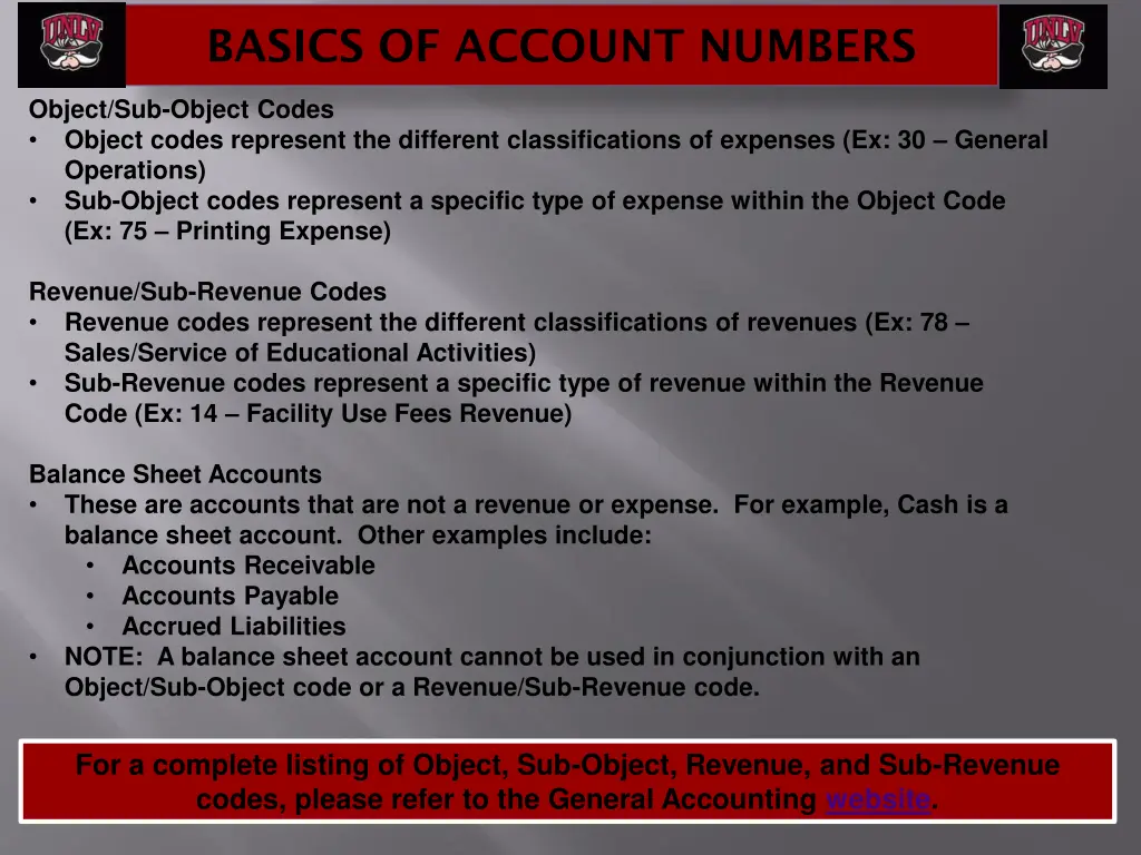 basics of account numbers 1