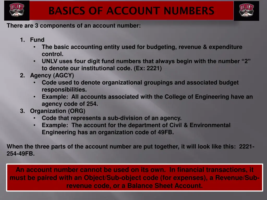 basics of account numbers