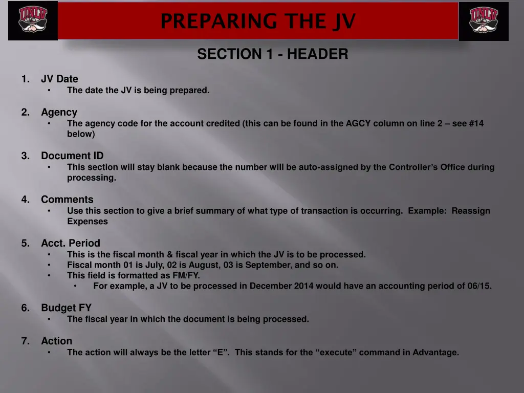 preparing the jv 2