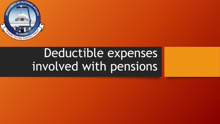 deductible expenses involved with pensions