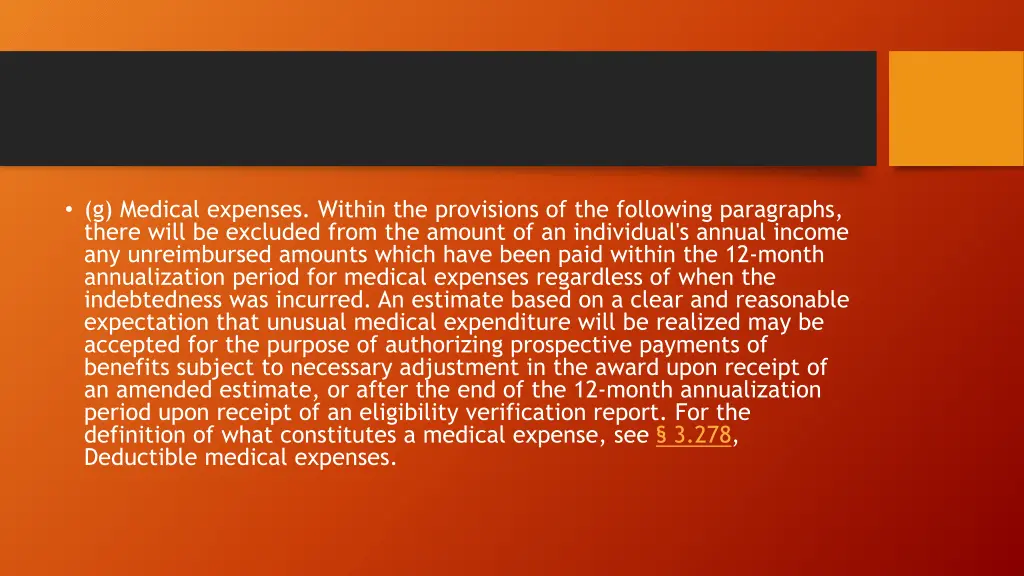 g medical expenses within the provisions