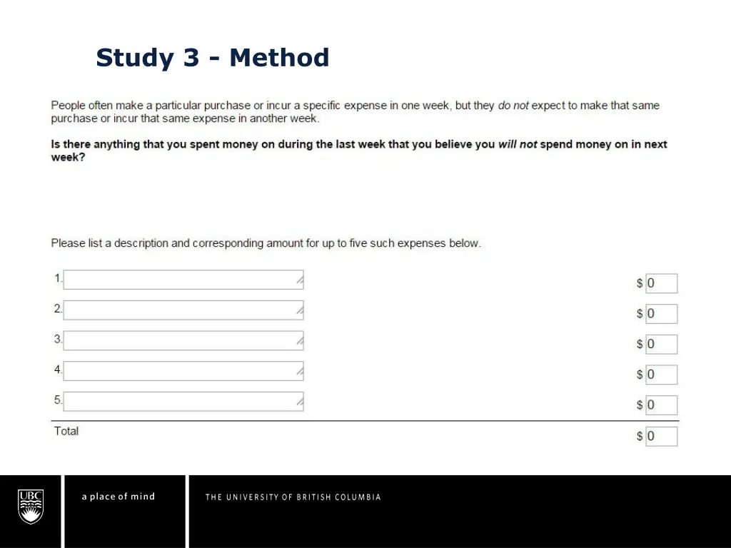 study 3 method 1