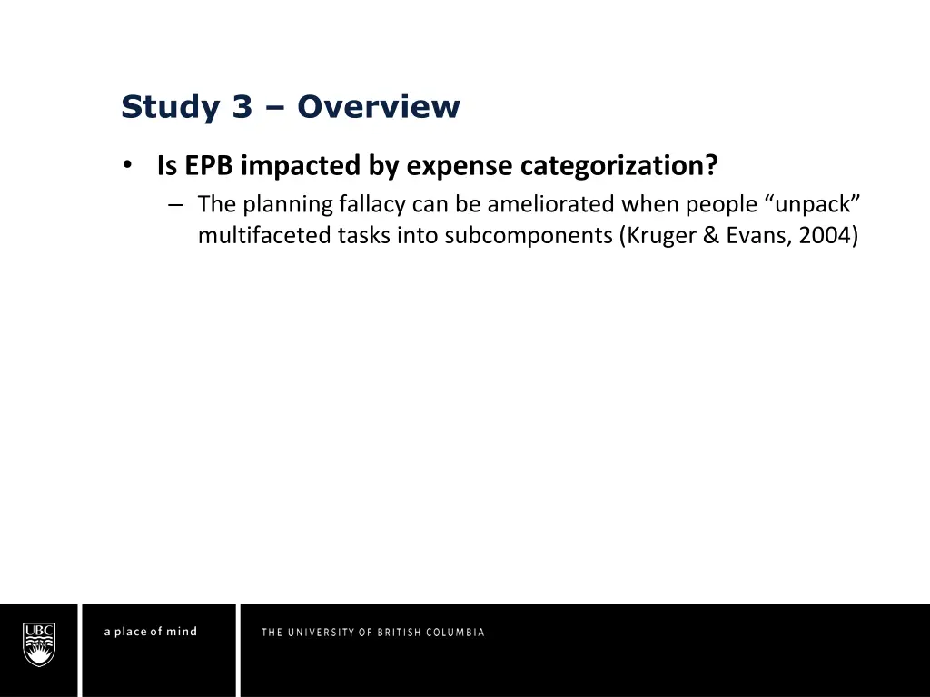 study 3 overview