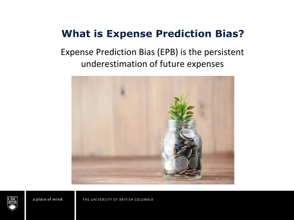 what is expense prediction bias