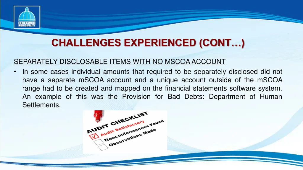 challenges experienced cont 6