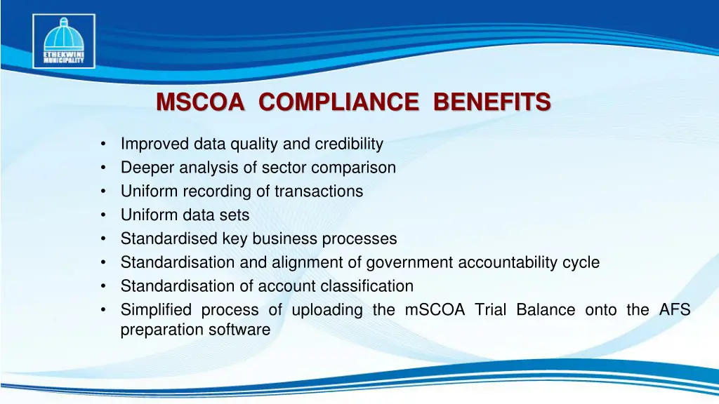 mscoa compliance benefits