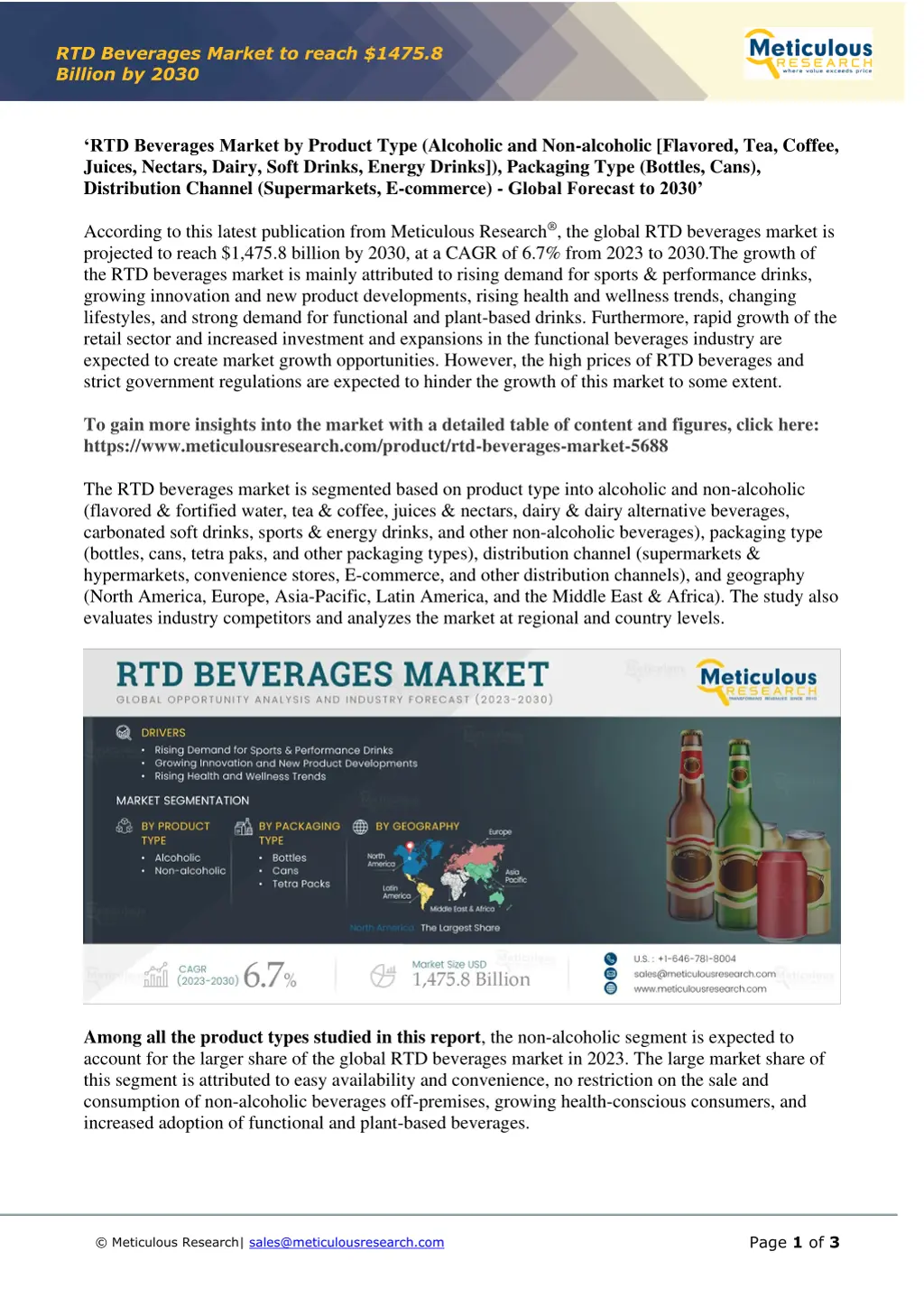 rtd beverages market to reach 1475 8 billion