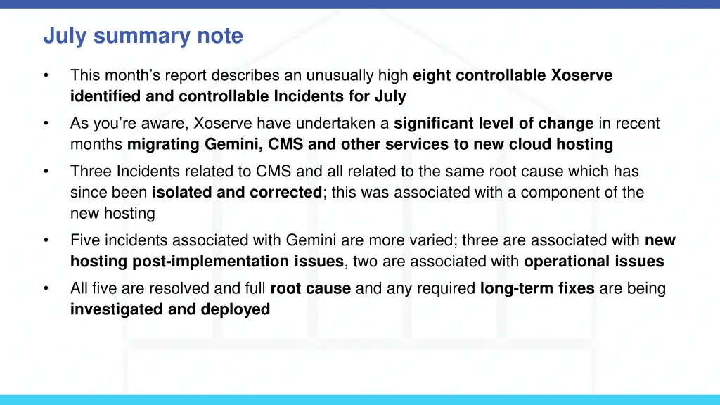 july summary note