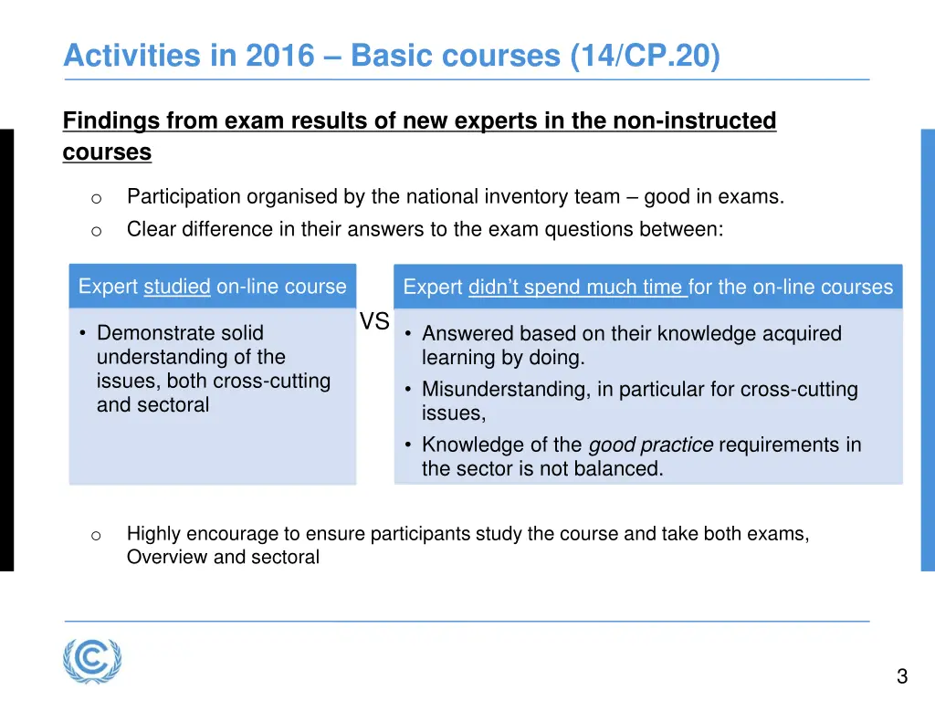 activities in 2016 basic courses 14 cp 20