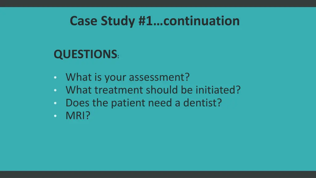 case study 1 continuation