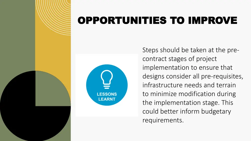 opportunities to improve opportunities to improve 1