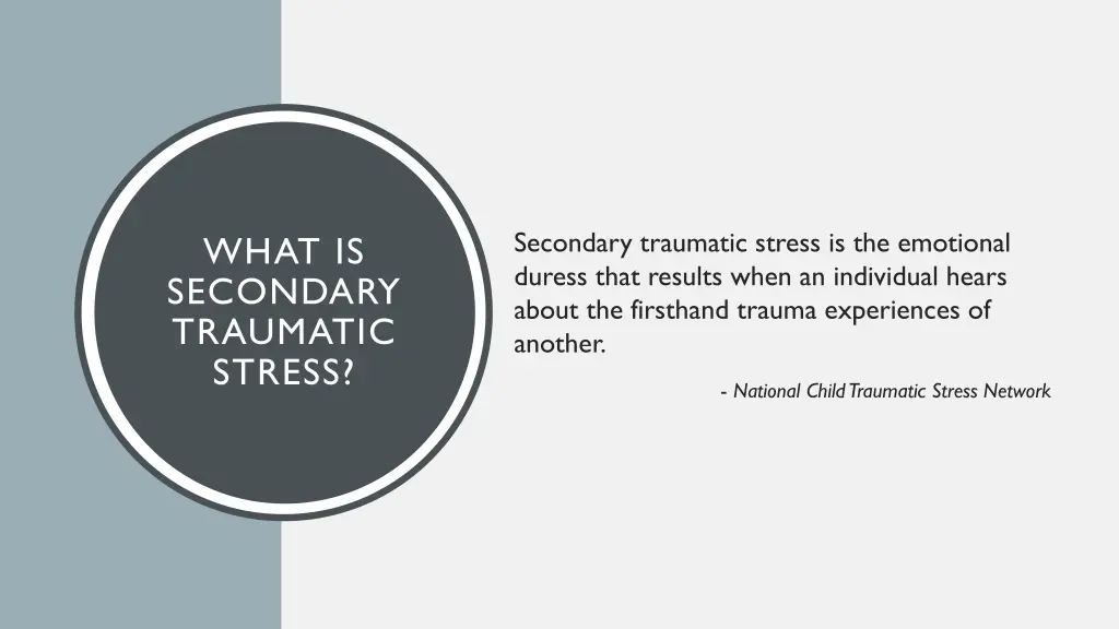 secondary traumatic stress is the emotional