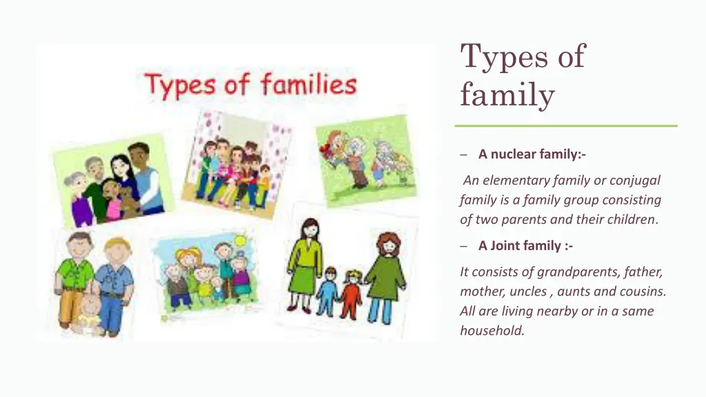 types of family