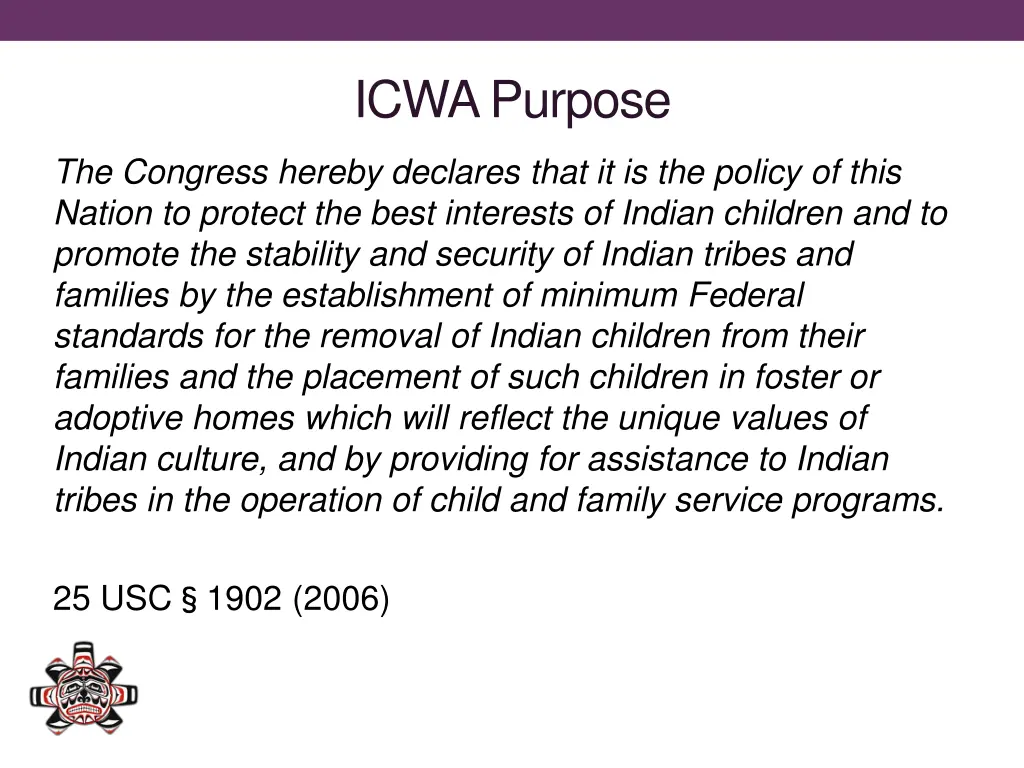 icwa purpose