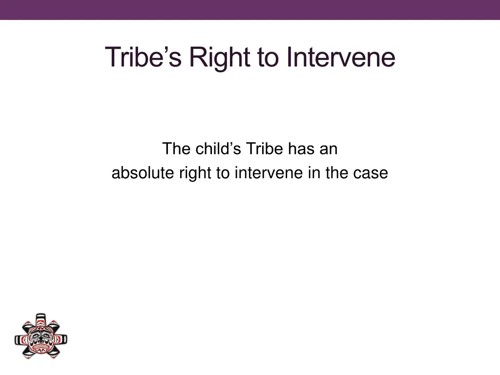 tribe s right to intervene