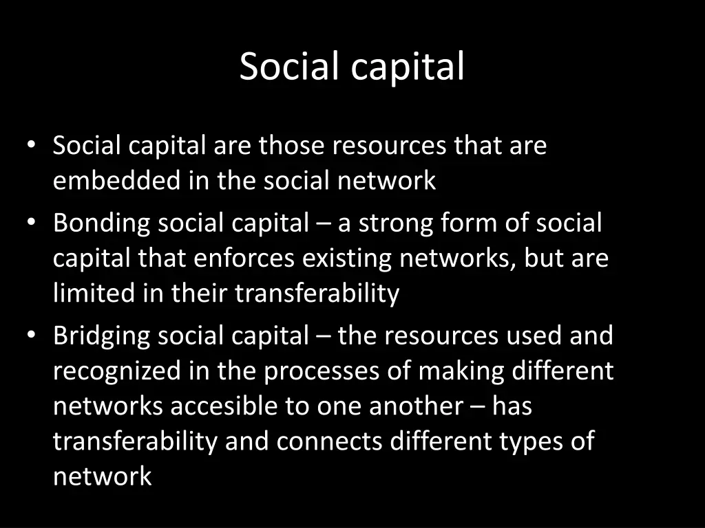 social capital