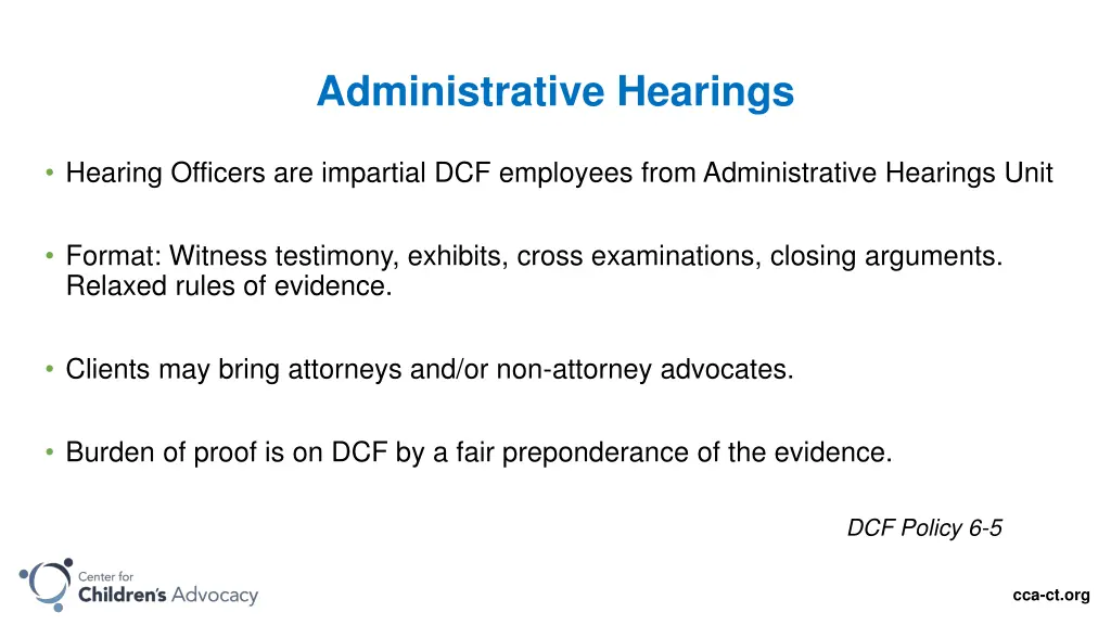 administrative hearings