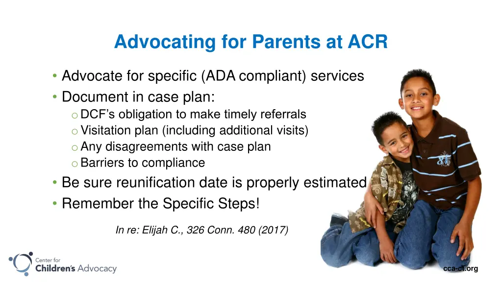 advocating for parents at acr