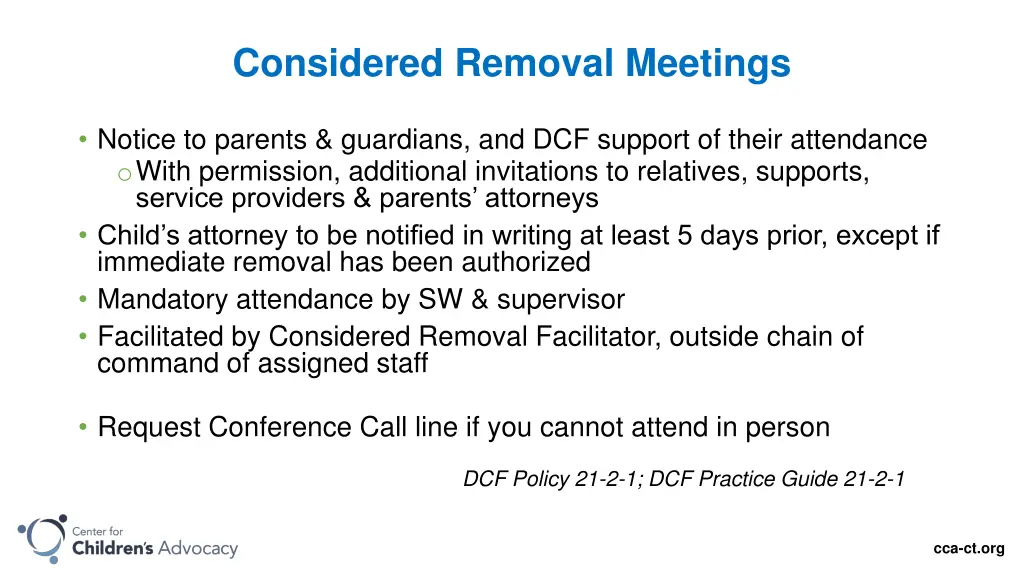 considered removal meetings 1