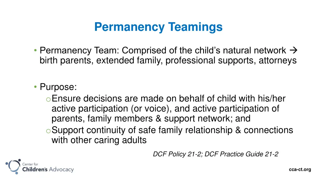 permanency teamings