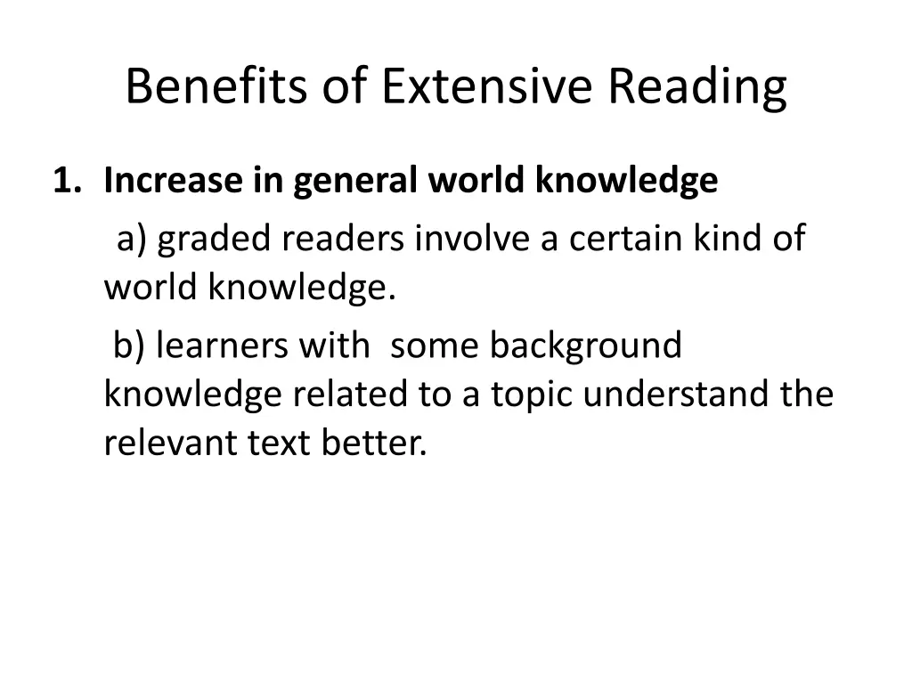 benefits of extensive reading